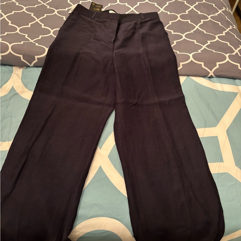 Aritzia agency linen pant navy size 4